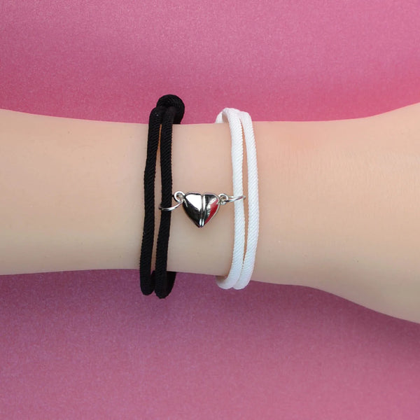 HeartLink Magnetic Rope Heart Bracelet